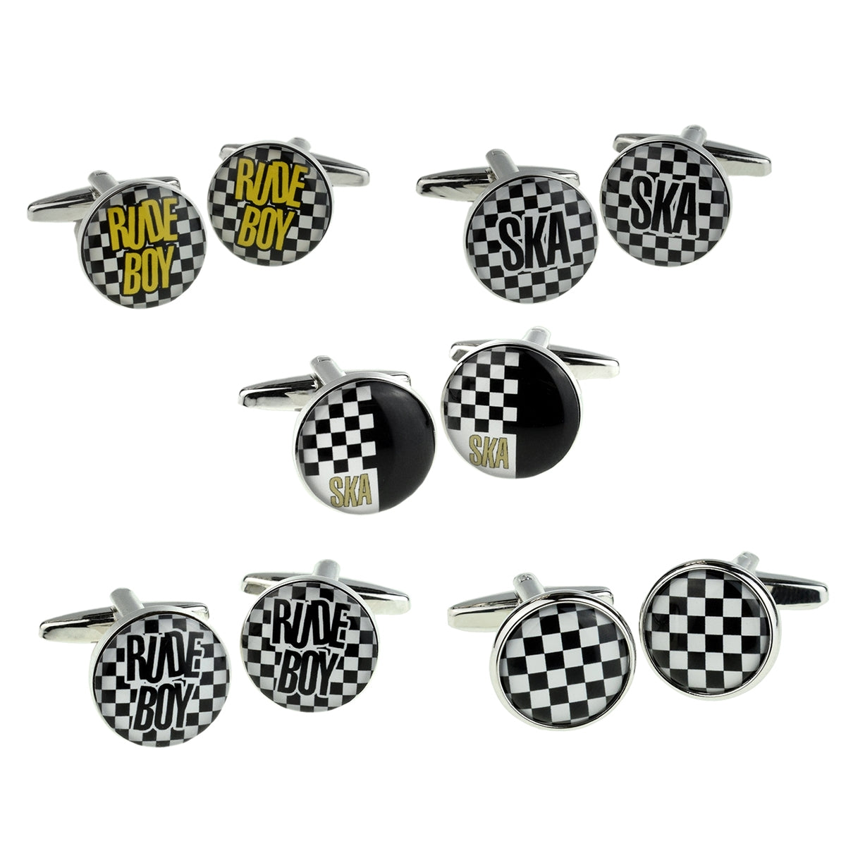 Round Ska Design Cufflinks Selection | Ashton and Finch