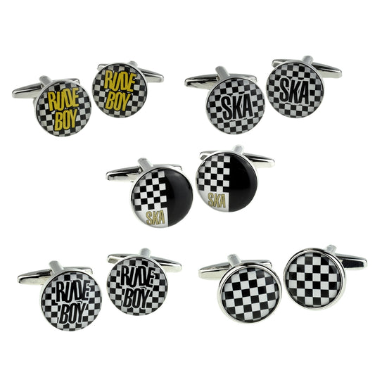 Round Ska Design Cufflinks Selection | Ashton and Finch