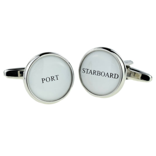 Port & Starboard Round Cufflinks | Ashton and Finch