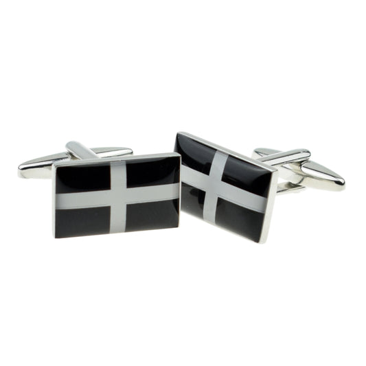 Cornwall, Cornish Cross of St Piran Flag Cufflinks | Ashton and Finch