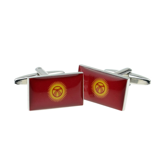 Kyrgystan Flag Cufflinks | Ashton and Finch