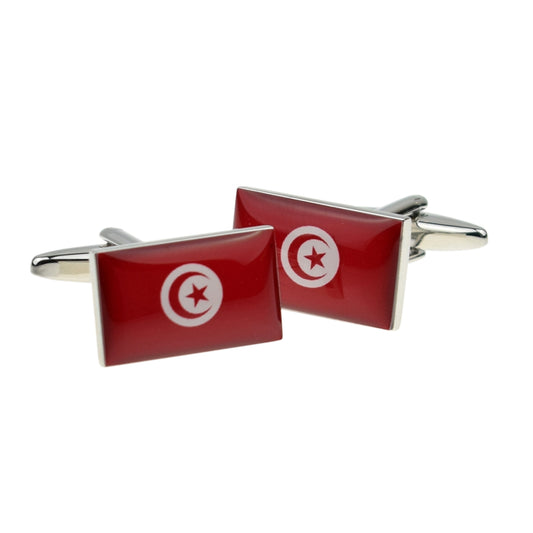 Tunisia Flag Cufflinks | Ashton and Finch