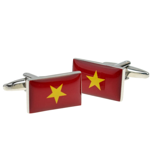 Vietnam Flag Cufflinks | Ashton and Finch