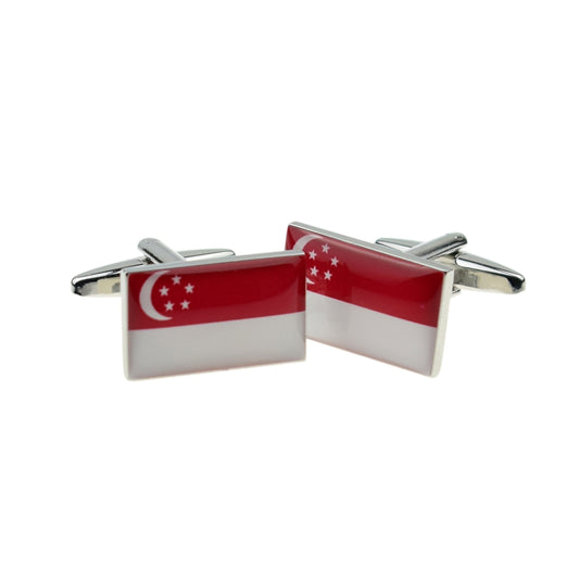 Singapore Flag Cufflinks | Ashton and Finch