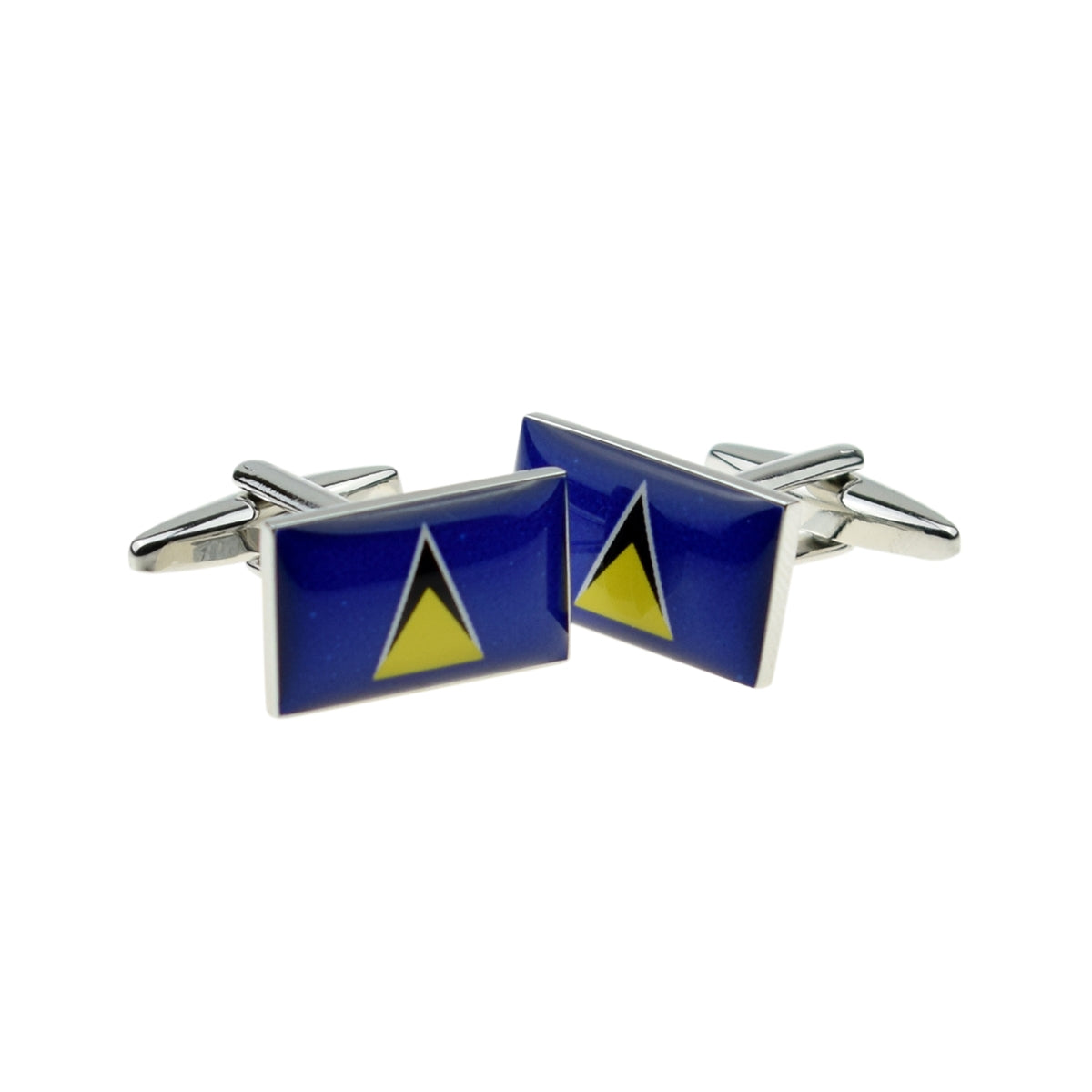 St Lucia Flag Cufflinks | Ashton and Finch