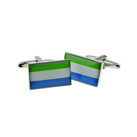 Sierra Leone Flag Cufflinks | Ashton and Finch