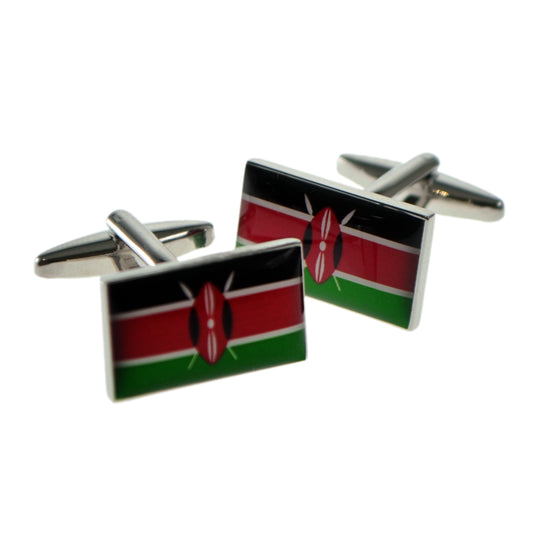 Kenya Flag Cufflinks | Ashton and Finch