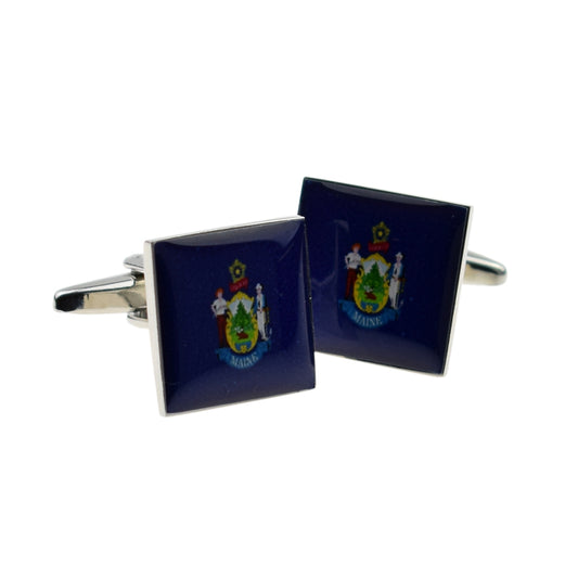 Maine US State Flag Cufflinks | Ashton and Finch