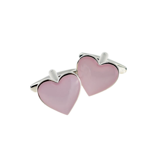 Pale Pink Love Hearts Cufflinks | Ashton and Finch