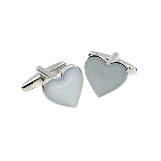Ash Grey Love Heart Cufflinks | Ashton and Finch