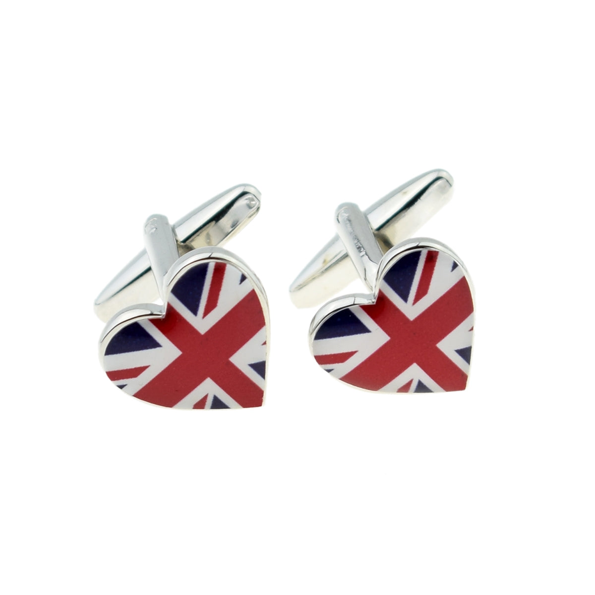 Union Jack Heart Design Cufflinks | Ashton and Finch