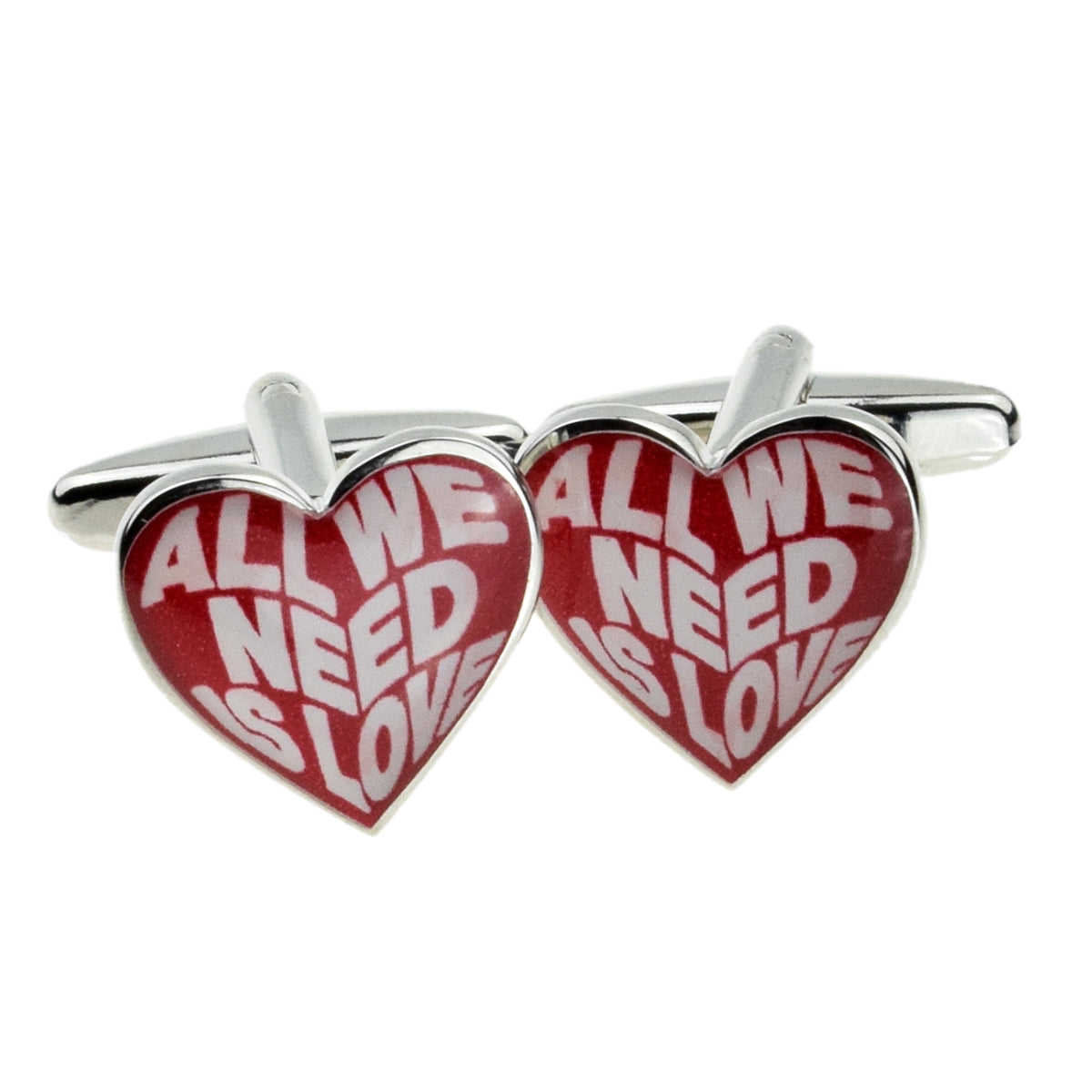 All We Need is Love Heart Shaed Cufflinks | Ashton and Finch