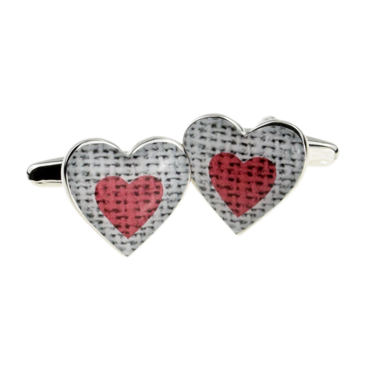 Red Heart on Material Design Cufflinks | Ashton and Finch