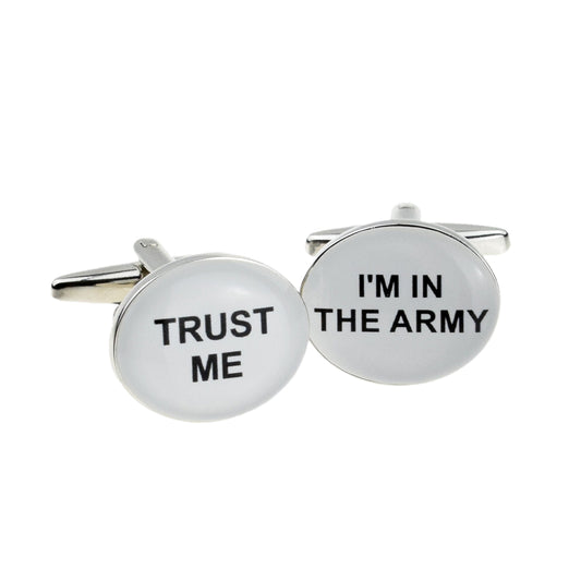 Trust me I'm in the Army Oval Cufflinks | Ashton and Finch