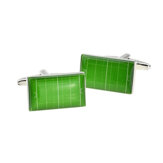 Rugby Pitch Sport Cufflinks | Ashton and Finch