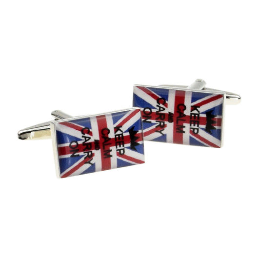 Keep Calm & Carry on Union Jack Cufflinks | Ashton and Finch