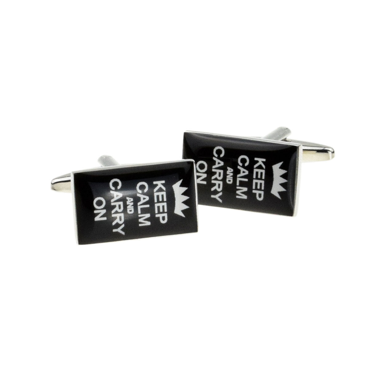 Black & White Keep calm & Carry on Cufflinks | Ashton and Finch