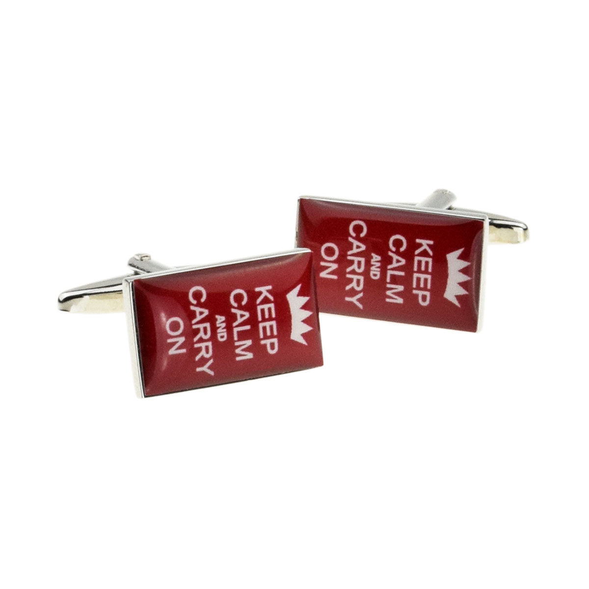 Red Keep Calm & Carry on Cufflinks | Ashton and Finch