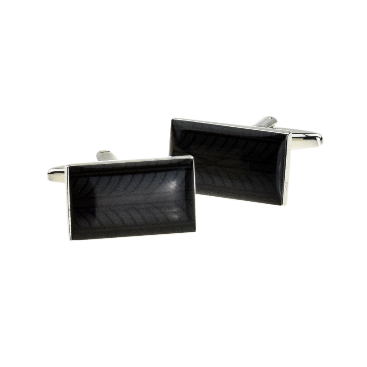 Rectangular Racing Car Tyres Image Cufflinks | Ashton and Finch