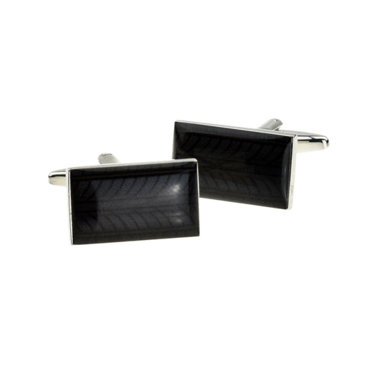 Rectangular Racing Car Tyres Image Cufflinks | Ashton and Finch