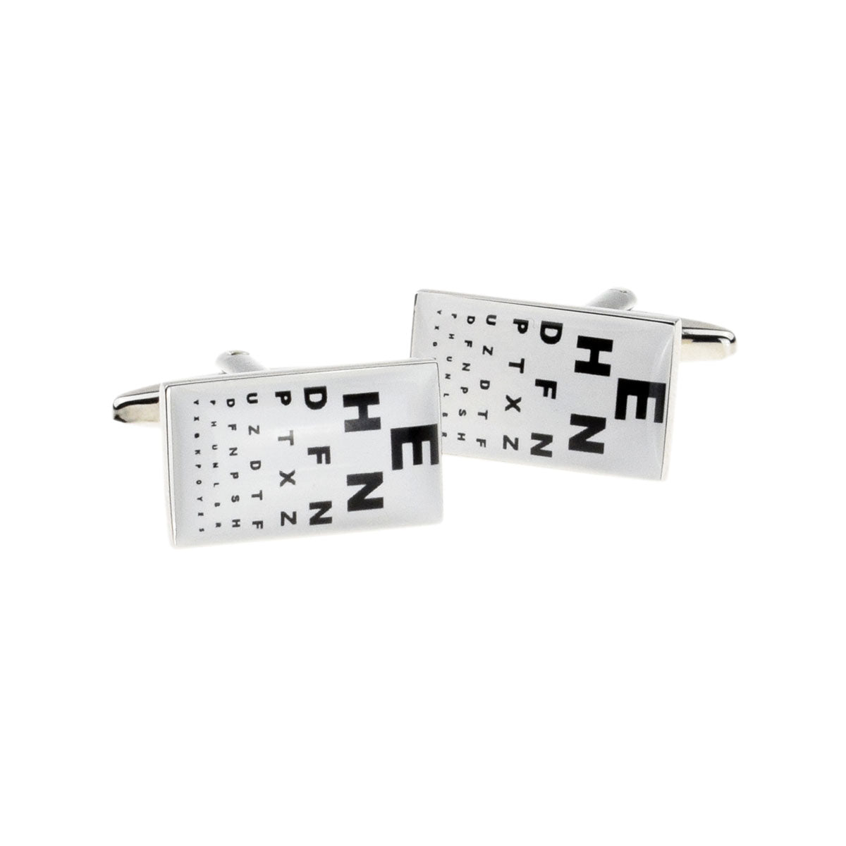 Opticians Test Card Style Cufflinks | Ashton and Finch