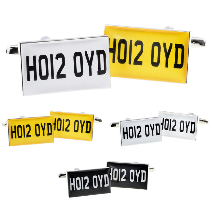 Bespoke Personalised Car Number Plate Cufflinks | Ashton and Finch
