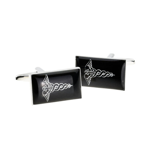 Black & White Medical Symbol Cufflinks | Ashton and Finch