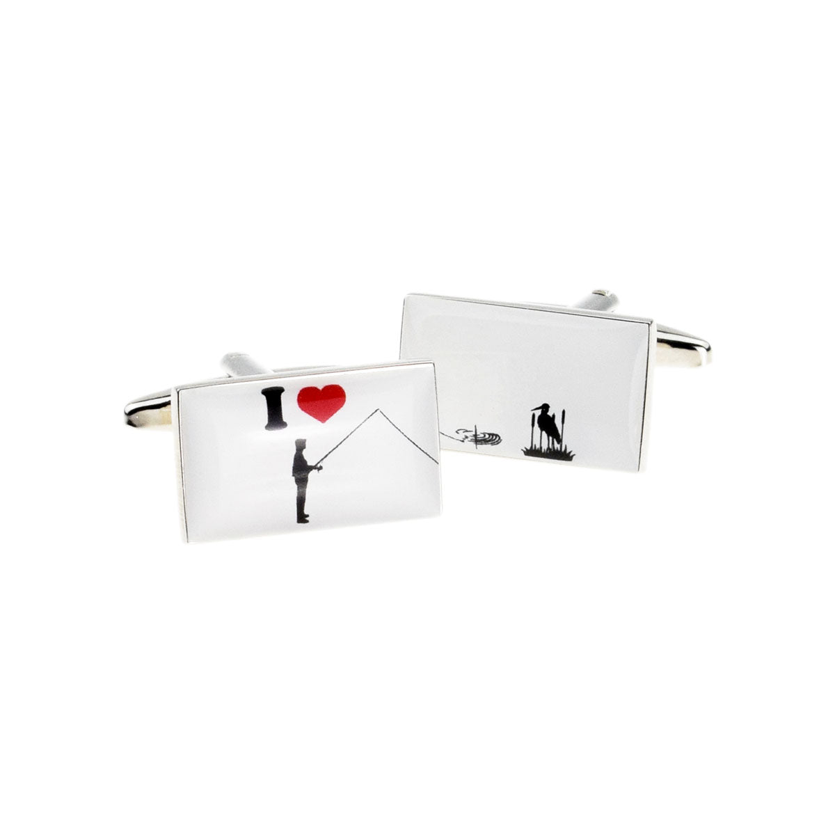 I Love Fishing Image Cufflinks | Ashton and Finch