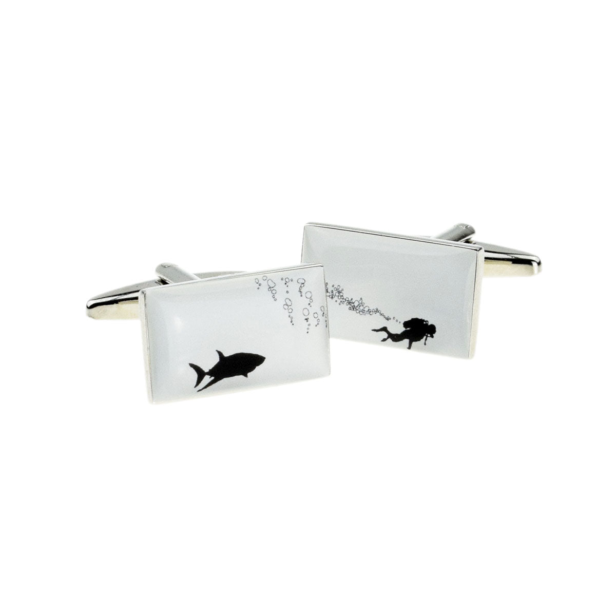 Deep Sea Diver & Shark Cufflinks | Ashton and Finch