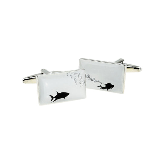 Deep Sea Diver & Shark Cufflinks | Ashton and Finch