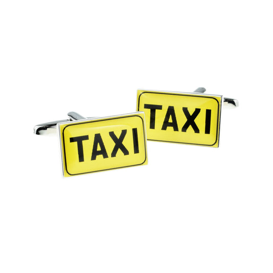 Yellow Taxi Sign Style Cufflinks | Ashton and Finch