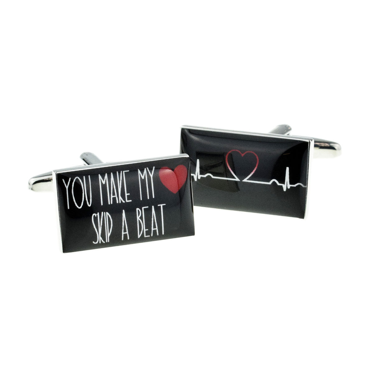 You Make My Heart Skip a Beat Romantic Valentine Cufflinks | Ashton and Finch