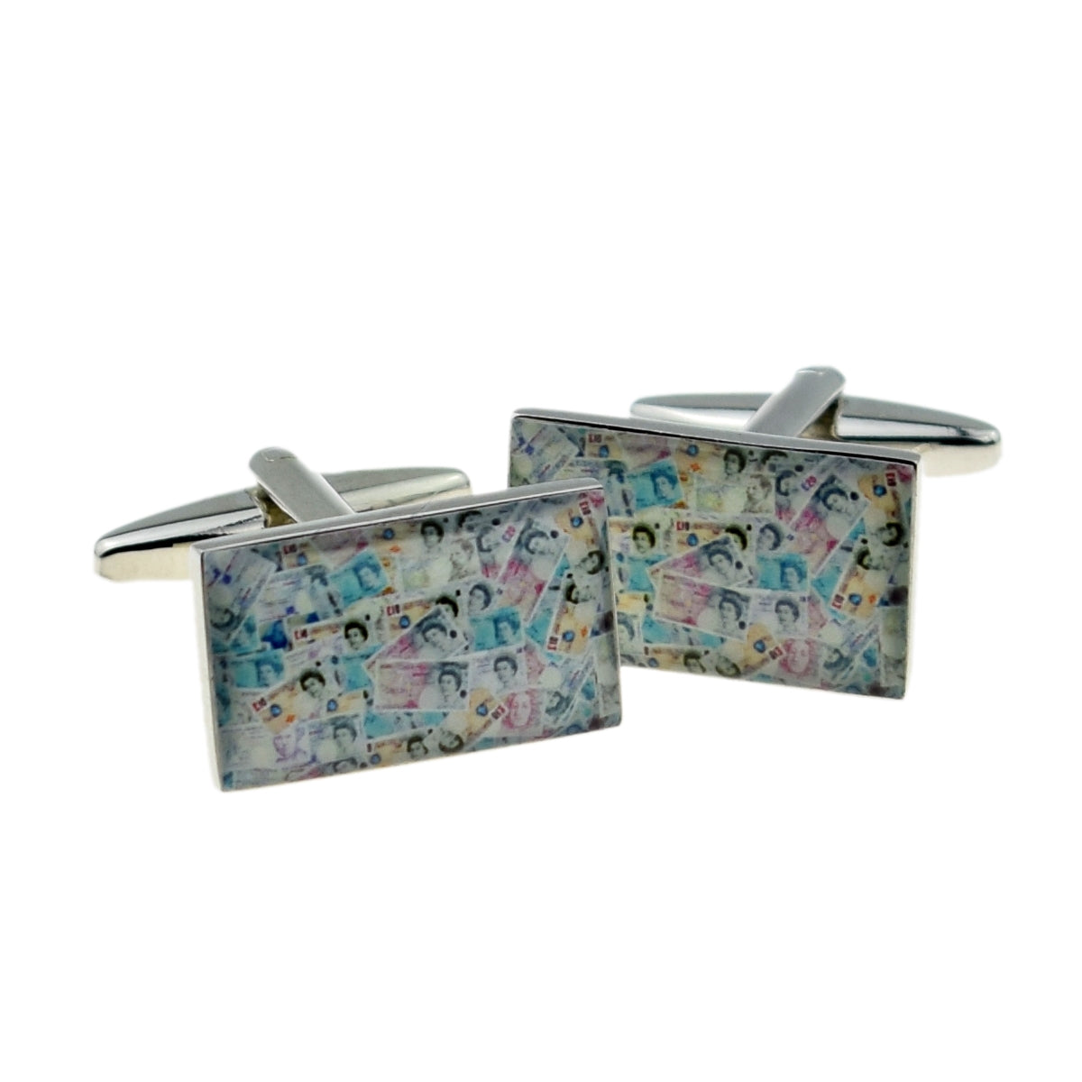 British Banknotes Image Rectangular Cufflinks | Ashton and Finch