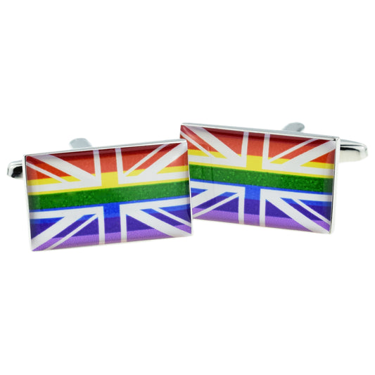 Union Jack Rainbow Cufflinks | Ashton and Finch