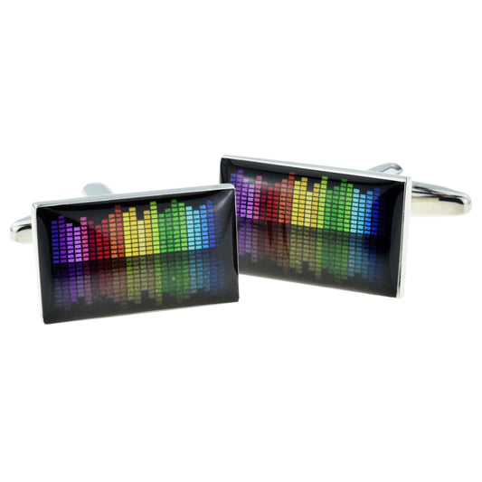 Rainbow Meter Design Cufflinks | Ashton and Finch