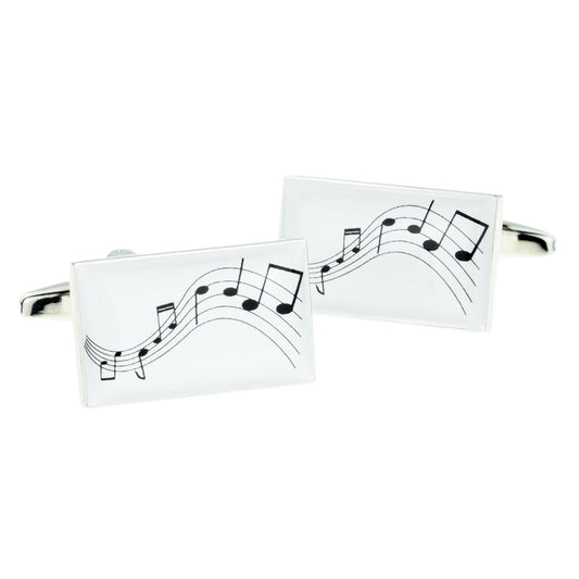 Monochrome Music Design Cufflinks | Ashton and Finch