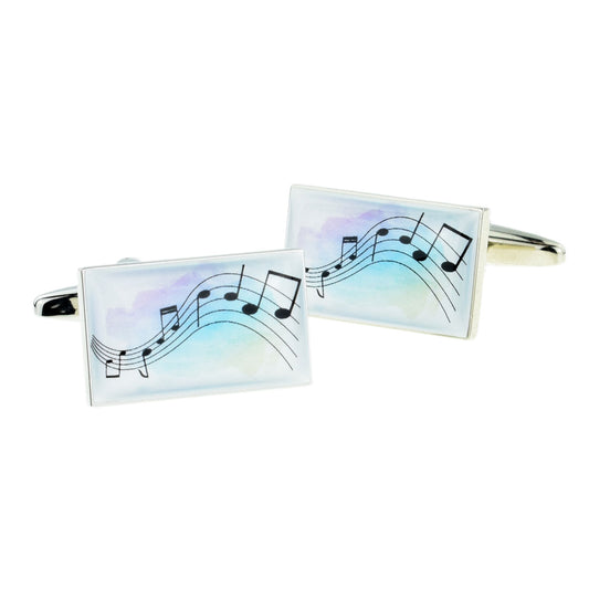 Pastel Shades Music Design Cufflinks | Ashton and Finch