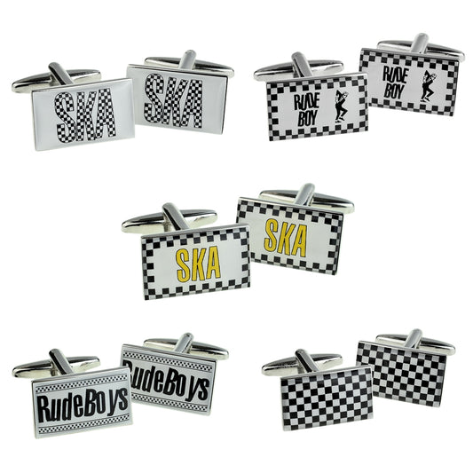 Rectangular Ska Design Cufflinks Selection | Ashton and Finch