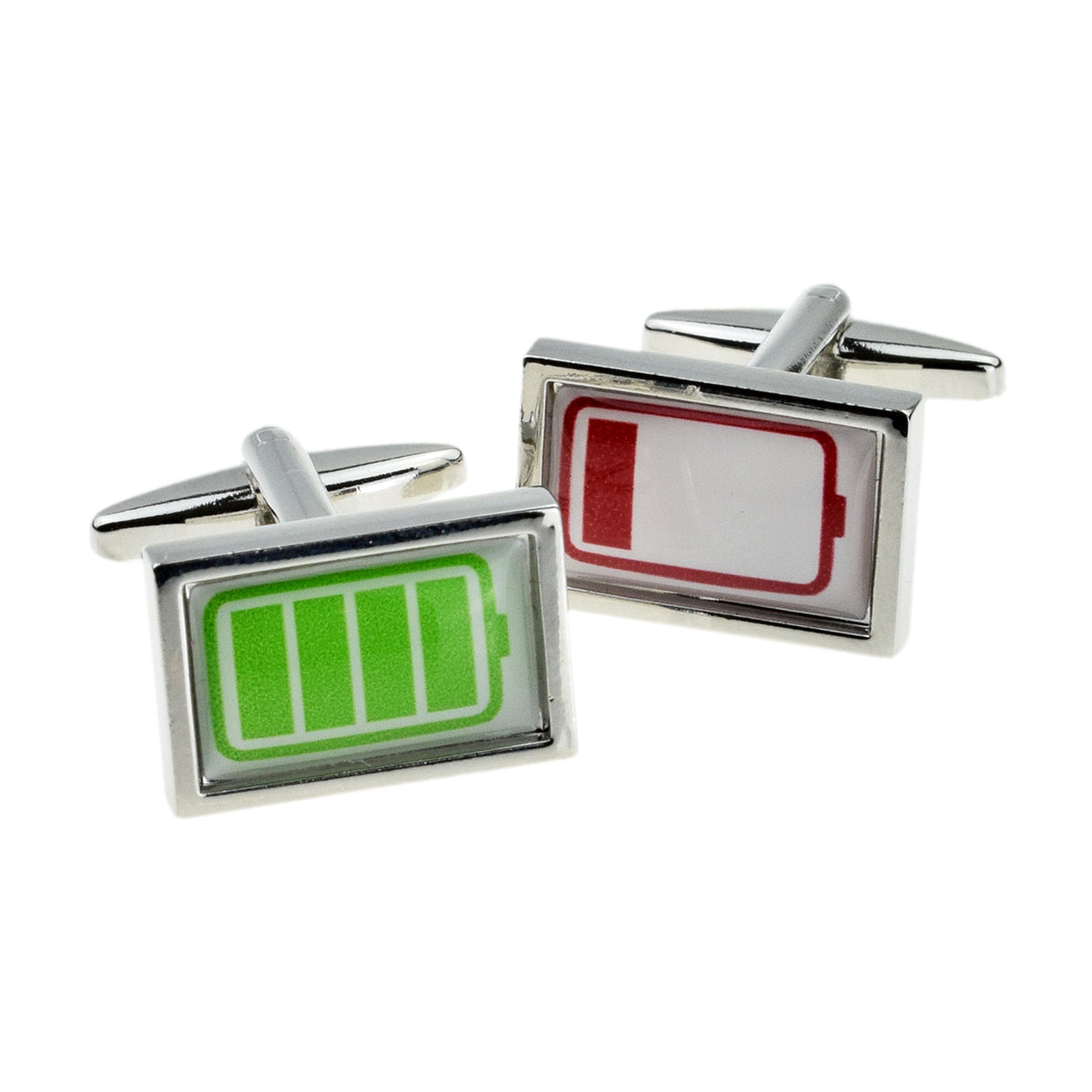 Battery Full / Battery Empty Style Cufflinks | Ashton and Finch