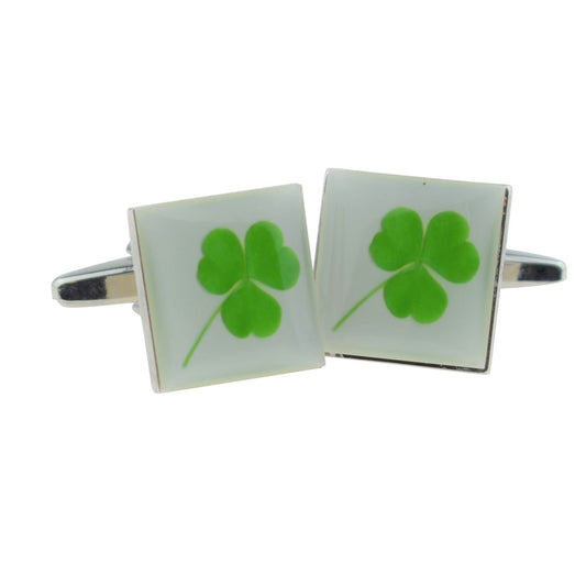 Shamrock, Clover Leaf Irish Cufflinks | Ashton and Finch