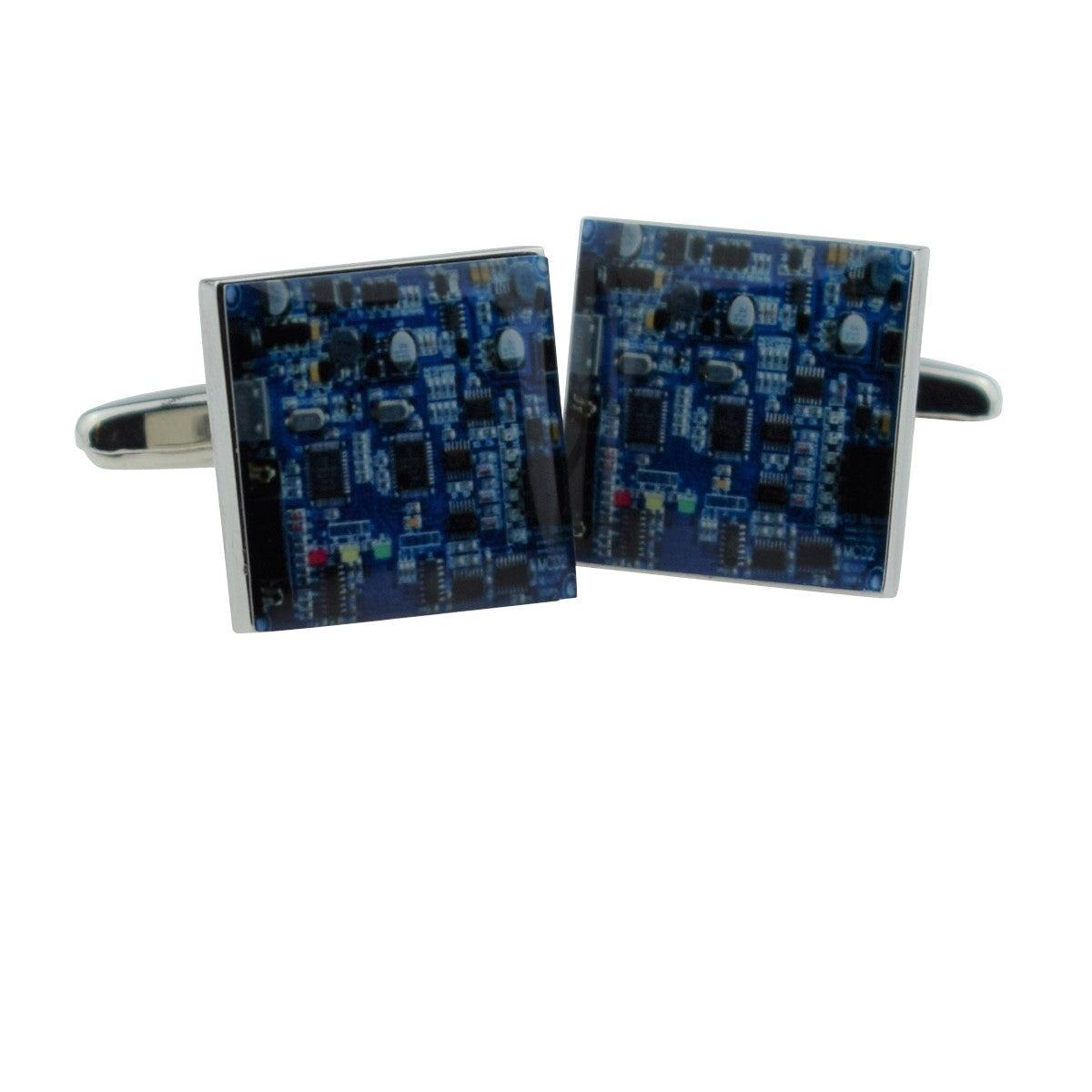 Blue Circuit board look Cufflinks | Ashton and Finch
