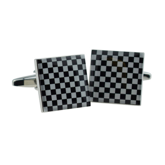 Chequer Design Cufflinks | Ashton and Finch