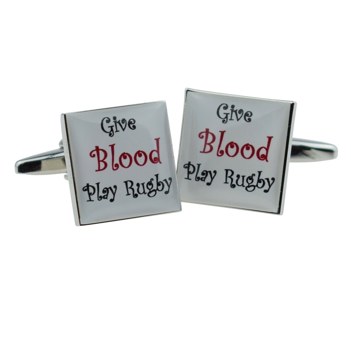 Give Blood Play Rugby Sport Cufflinks | Ashton and Finch