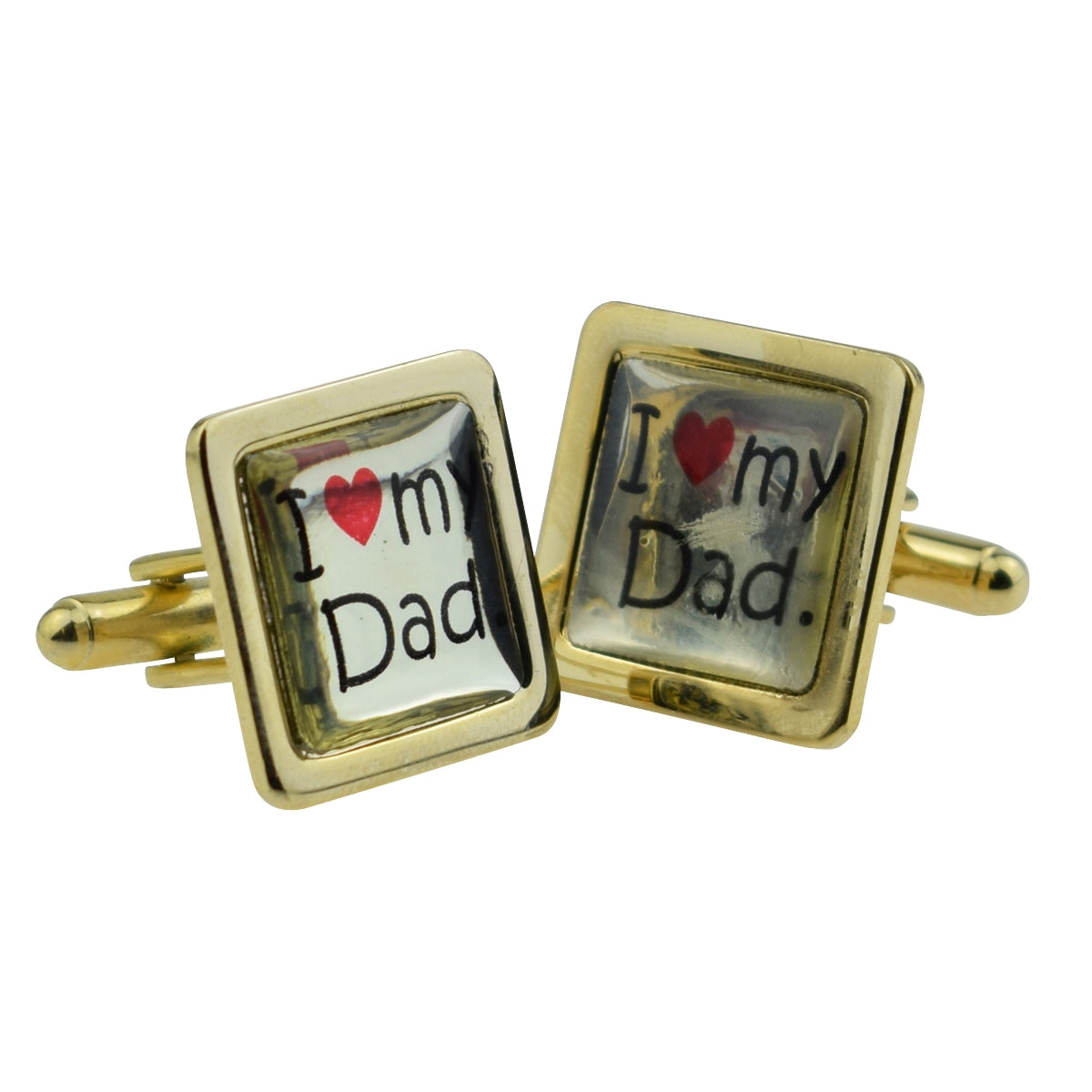2 Tone Golden & Silver I Love my Dad Cufflinks | Ashton and Finch