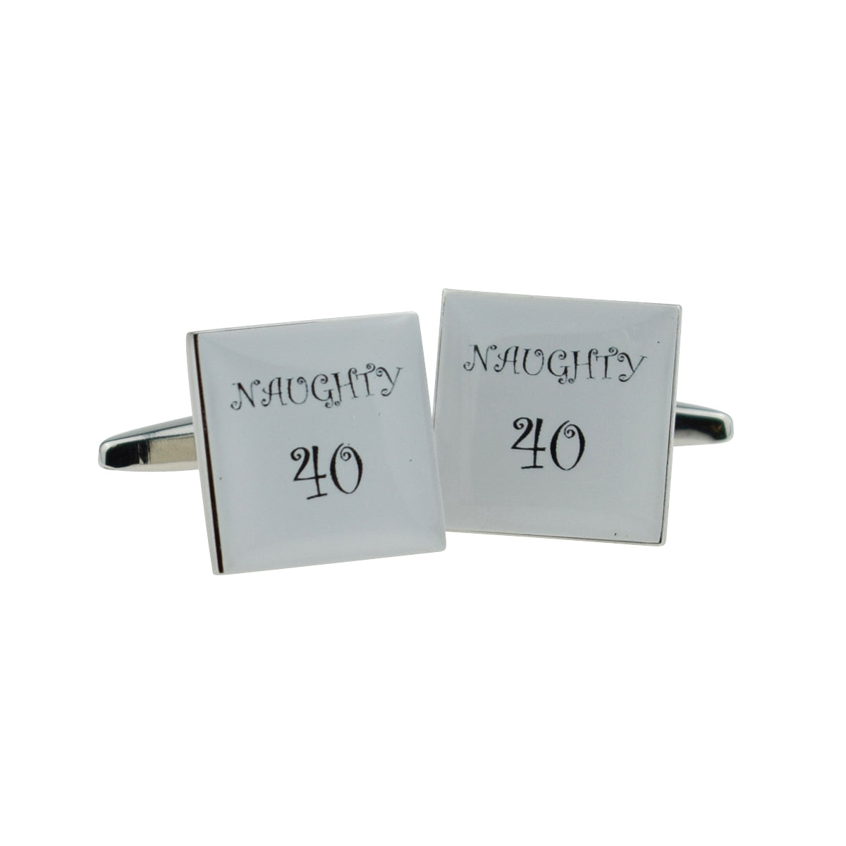 Naughty 40 Birthday age Cufflinks | Ashton and Finch