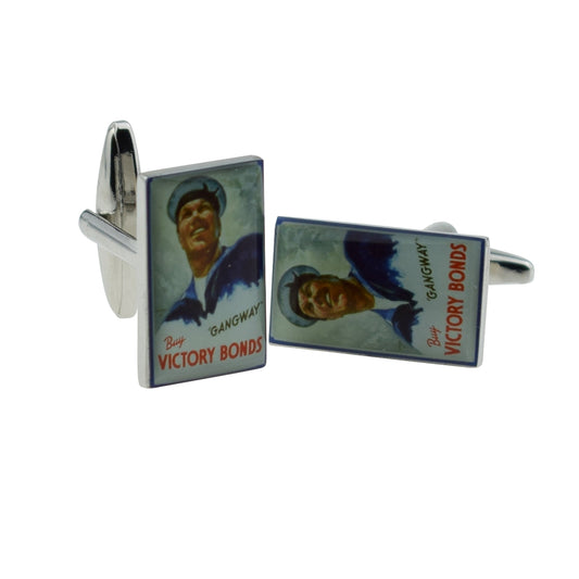 Buy Victory Bonds Naval Nostalgic Wartime Poster Cufflinks | Ashton and Finch
