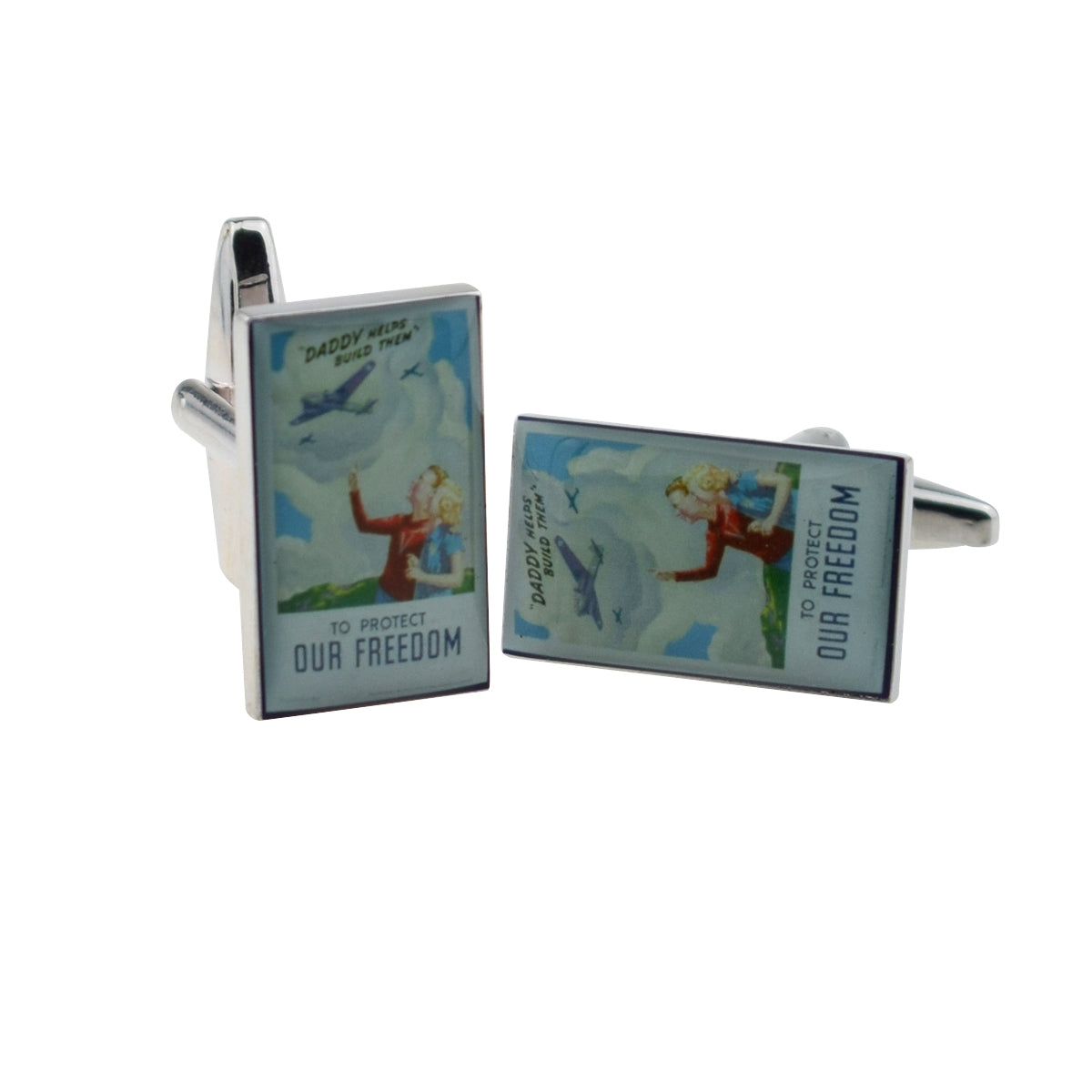 Portect our Freedom Nostalgic Wartime Poster Cufflinks | Ashton and Finch