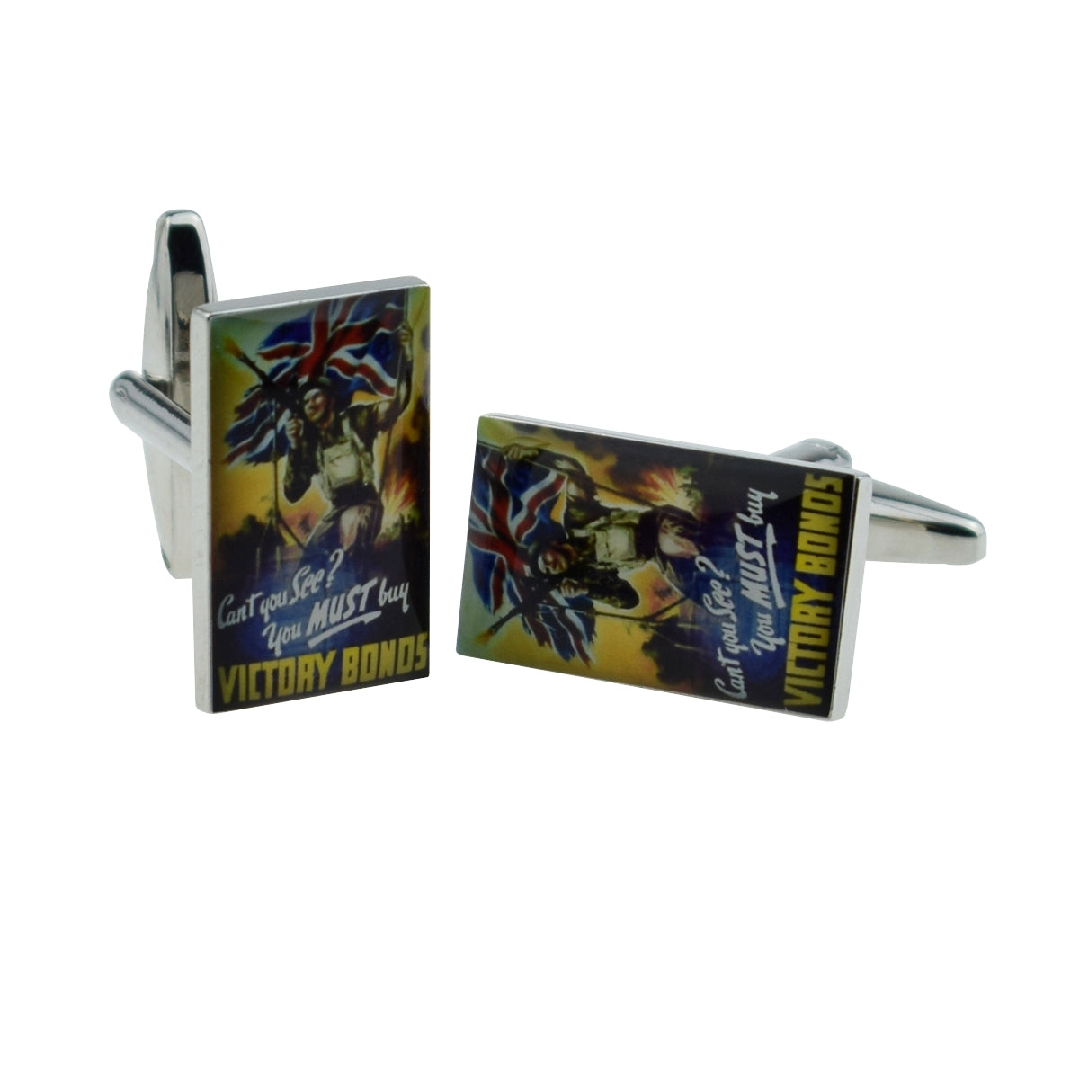 Must Buy Victory Bonds Nostalgic Wartime Poster Cufflinks | Ashton and Finch
