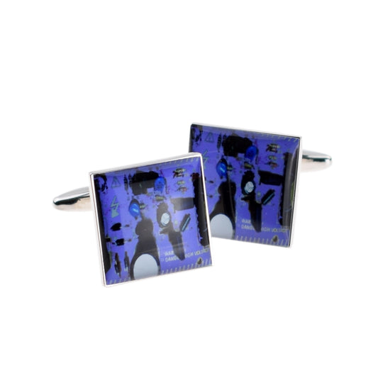 Purple Computer Circuit Board Look Cufflinks | Ashton and Finch