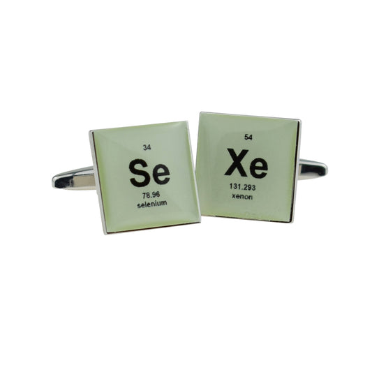 Retro Periodic Table SeXe Design Cufflinks | Ashton and Finch